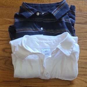 Mens Brooks Brotgers Striped Navy and White Shirt Set Small